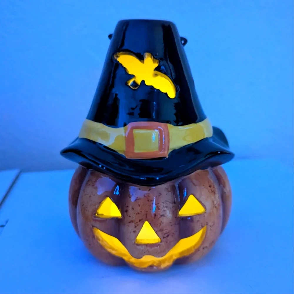 Halloween Pumpkin Candle Holder